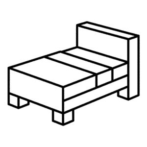 Dibujo Fácil de Cama de Minecraft