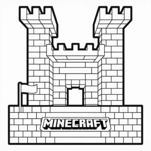 Dibujo Fácil de Castillo de Minecraft