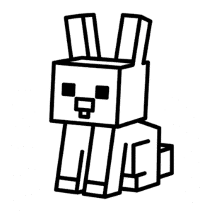 Dibujo Fácil de Conejo de Minecraft