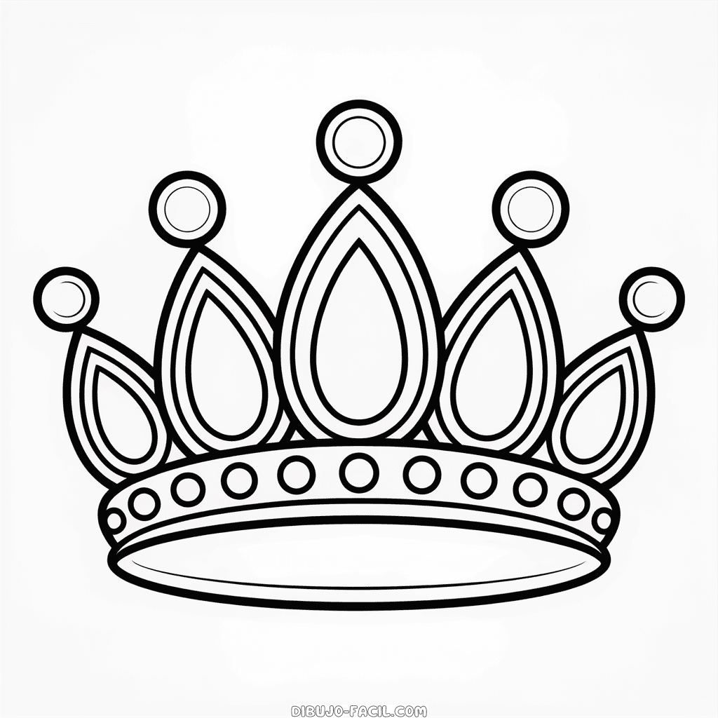 Dibujo Fácil de Corona de Rapunzel