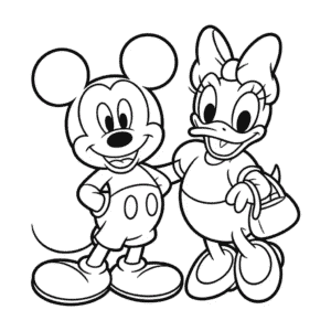 Dibujo Fácil de Daisy Duck y Mickey