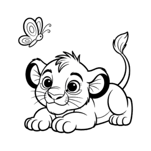 Dibujo Fácil de El Rey León Lindo