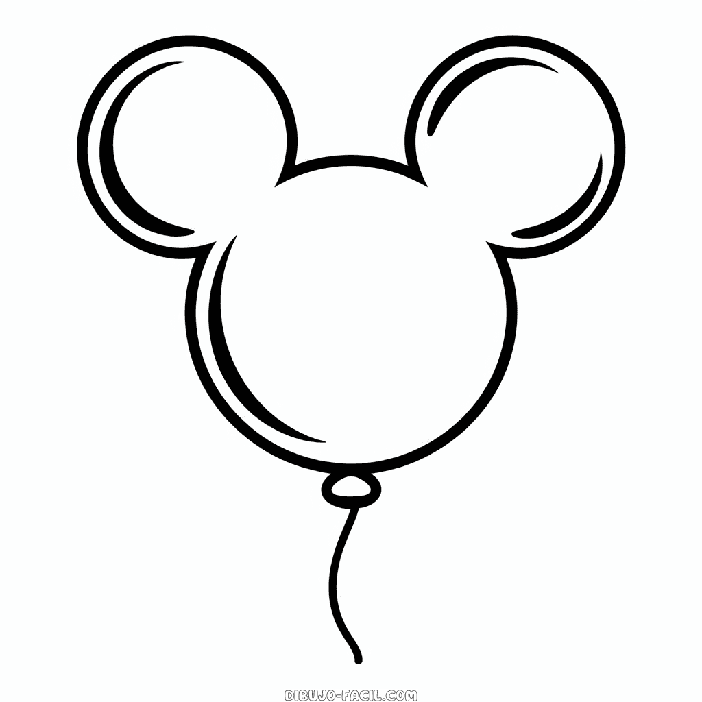 Dibujo Fácil de Globo de Mickey