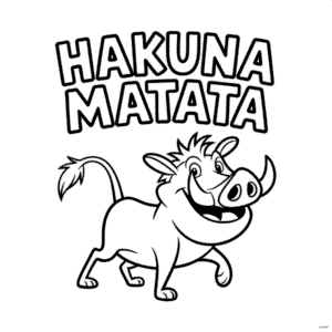 Dibujo Fácil de Hakuna Matata El Rey León