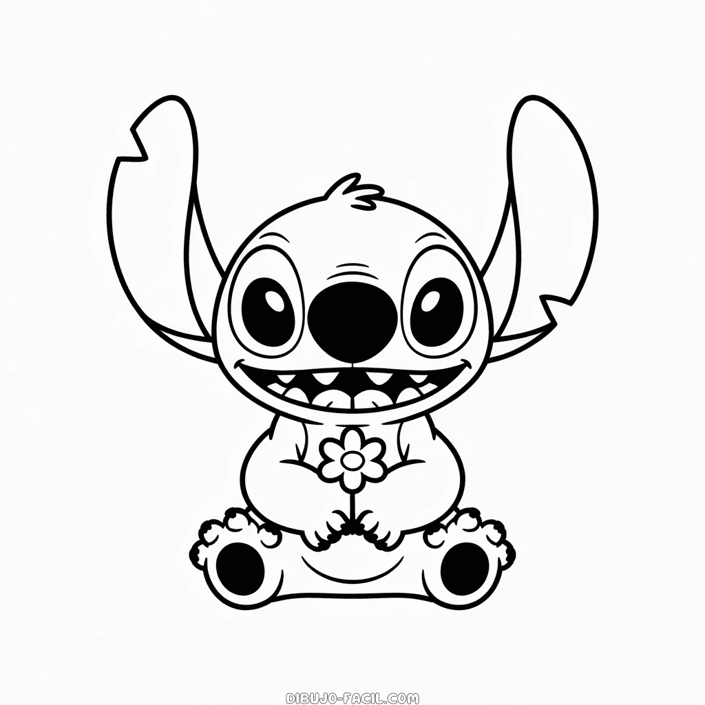 Dibujo Fácil de Lindo Stitch