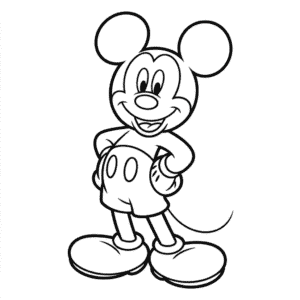 Dibujo Fácil de Mickey Clásico
