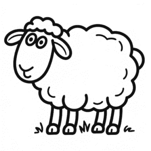 Dibujo Fácil de Oveja negra