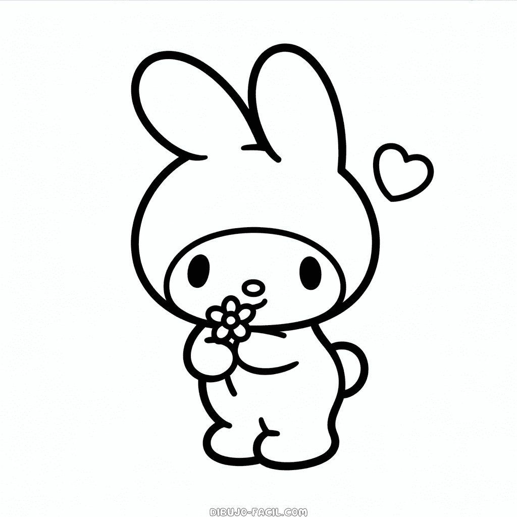 Dibujo Fácil de Personaje Melody de Hello Kitty