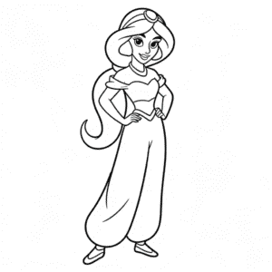 Dibujo Fácil de Princesa Disney Jasmín
