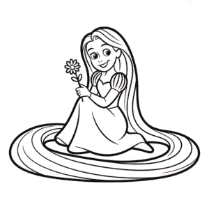 Dibujo Fácil de Princesa Disney Rapunzel