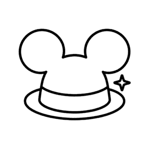 Dibujo Fácil de Sombrero de Mickey