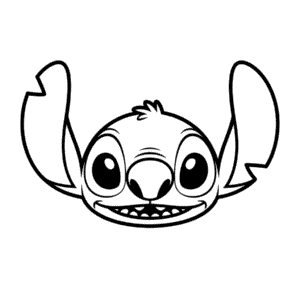 Dibujo Fácil de Cara de Stitch
