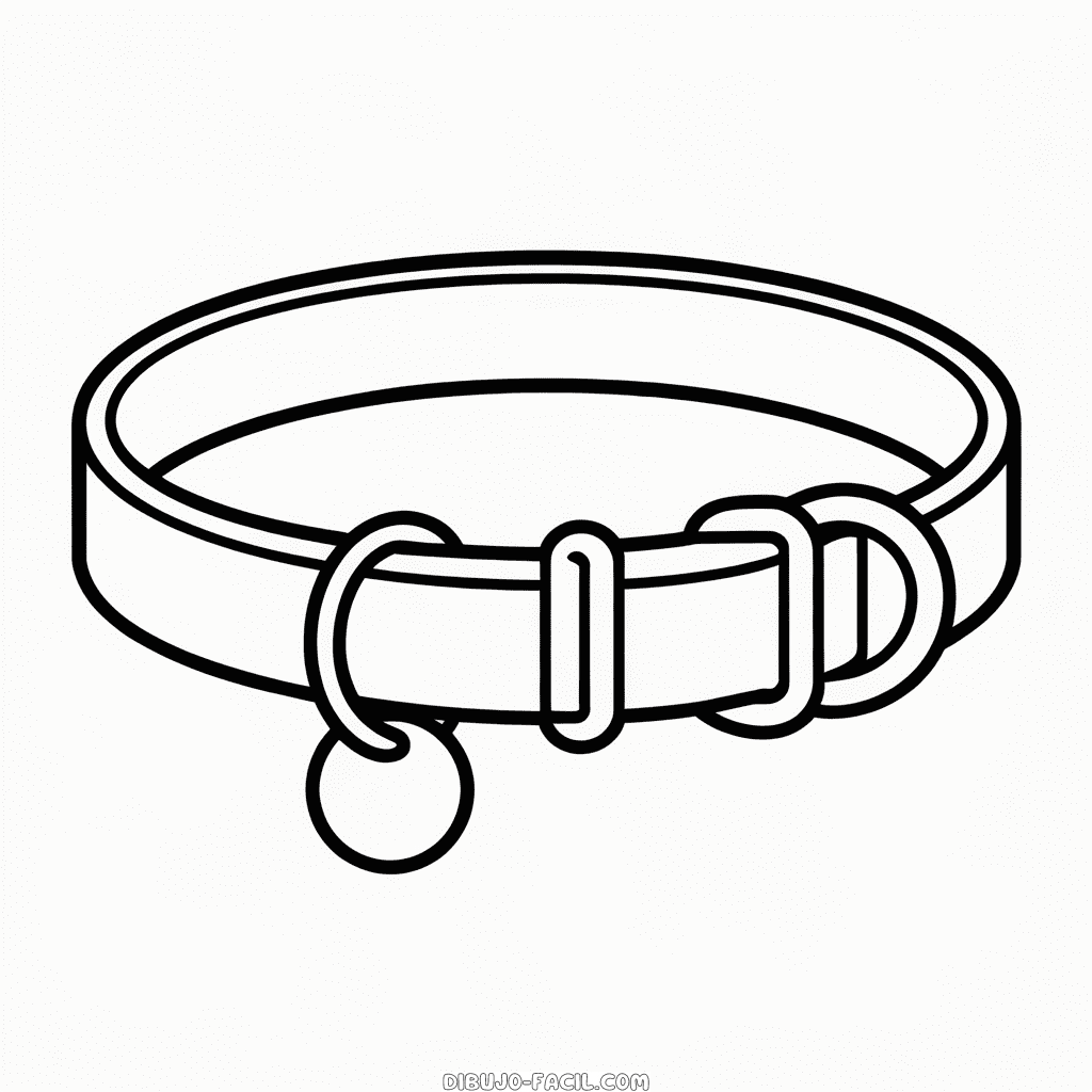 Dibujo Fácil de Collar de Perro