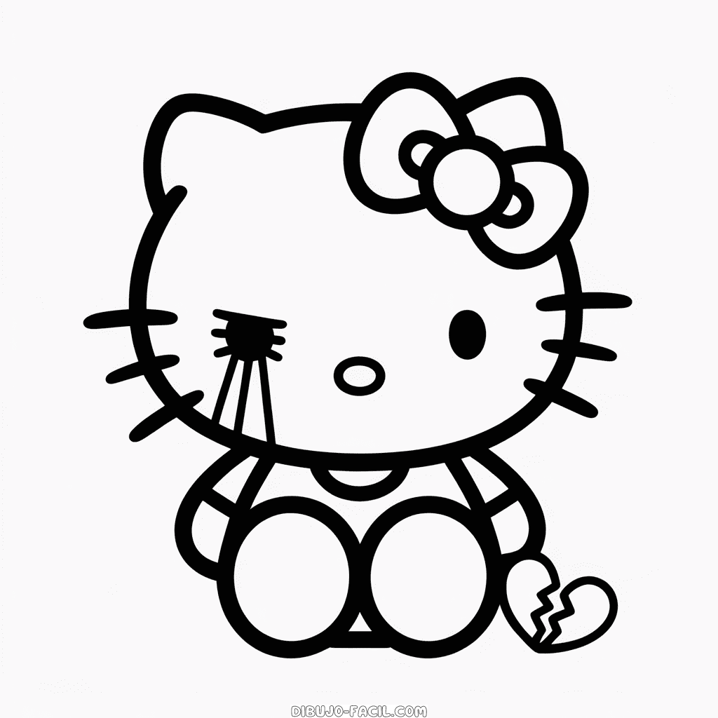 Dibujo Fácil de Hello Kitty Emo