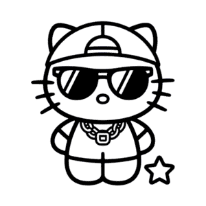 Dibujo Fácil de Hello Kitty Gangster