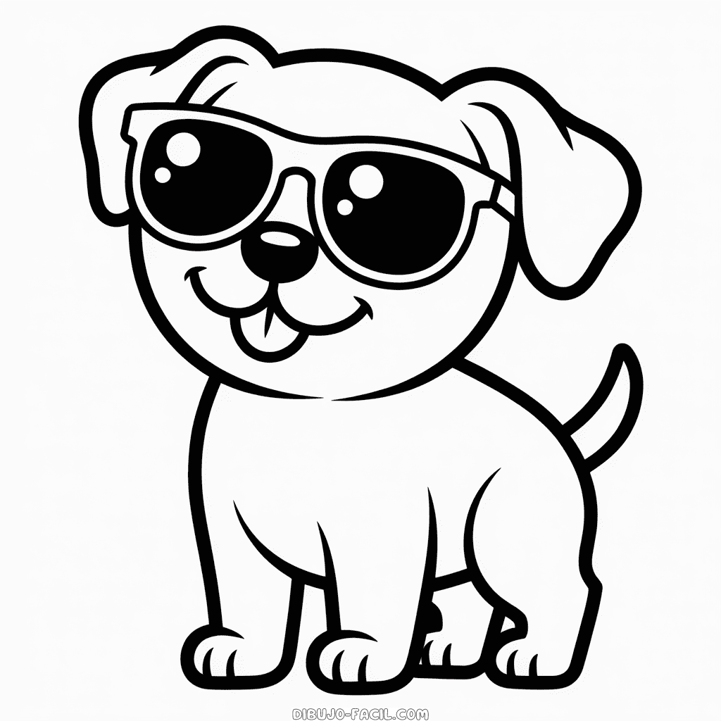 Dibujo Fácil de Perro Asombroso