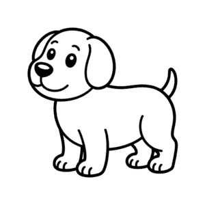 Dibujo Fácil de Perro Básico