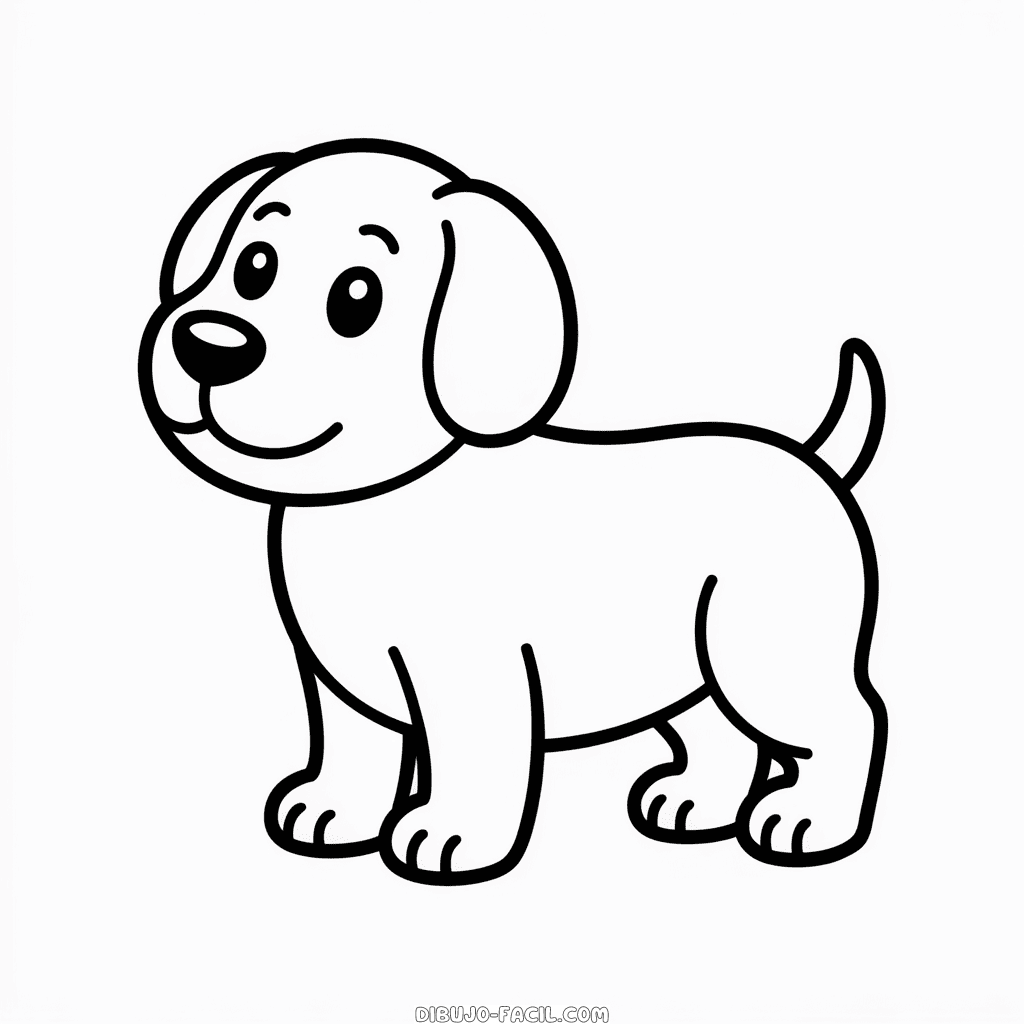 Dibujo Fácil de Perro Básico