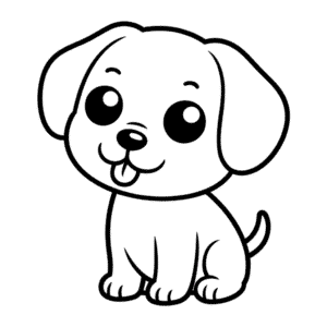 Dibujo Fácil de Perro Chibi