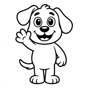 Dibujo Fácil de Perro de Dibujos Animados