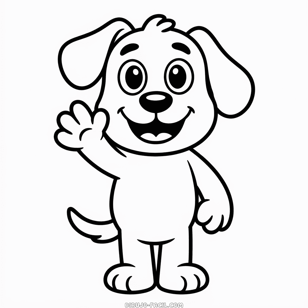 Dibujo Fácil de Perro de Dibujos Animados