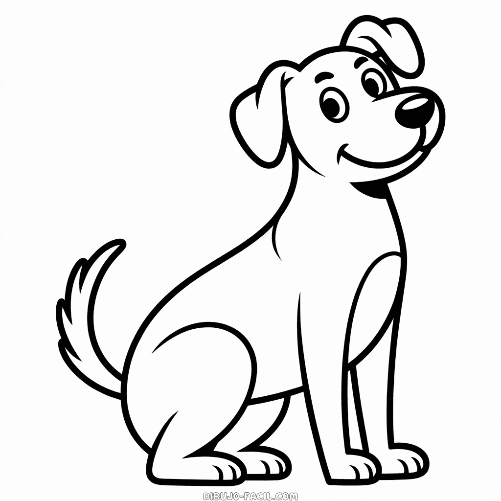 Dibujo Fácil de Perro Genial