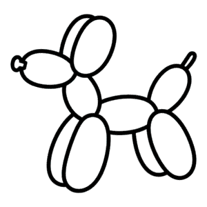 Dibujo Fácil de Perro Globo