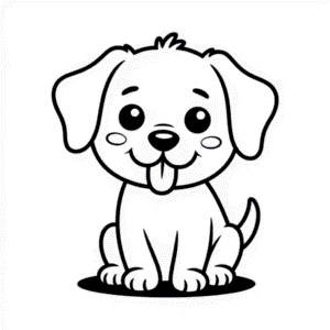 Dibujo Fácil de Perro Lindo