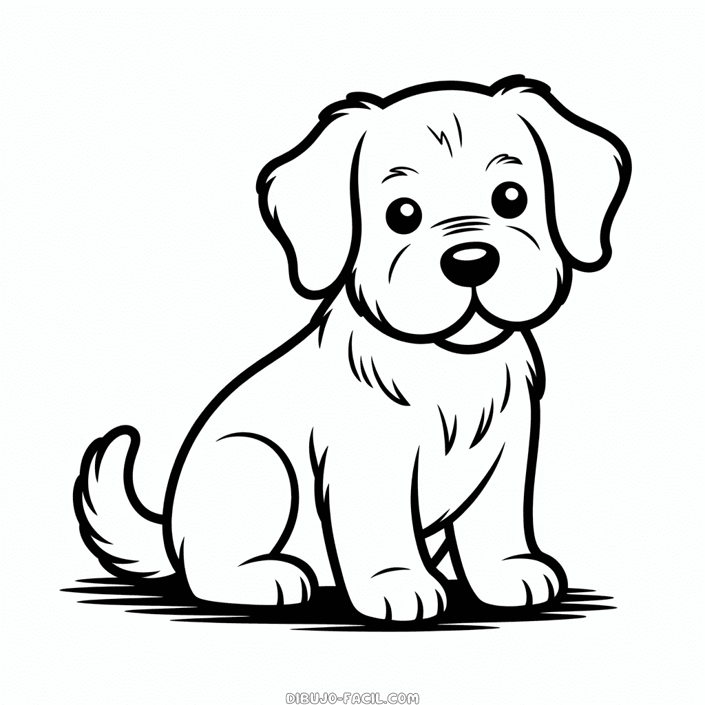 Dibujo Fácil de Perro Realista Lindo