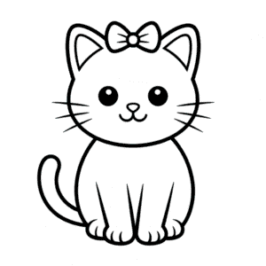 Dibujo Fácil de Adorable Gato