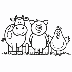 Dibujo Fácil de Animales de granja