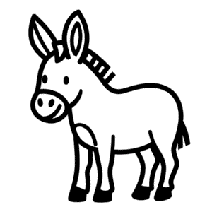 Dibujo Fácil de Burro para bebé