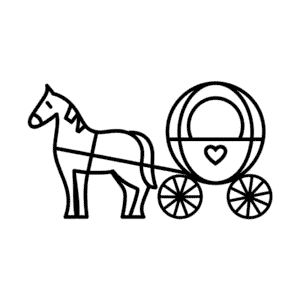 Dibujo Fácil de Caballo y carruaje