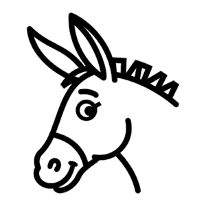 Dibujo Fácil de Cabeza de burro