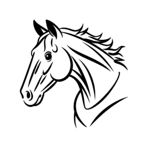 Dibujo Fácil de Cabeza de caballo realista