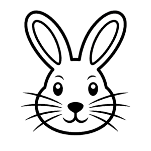 Dibujo Fácil de Cabeza de conejo