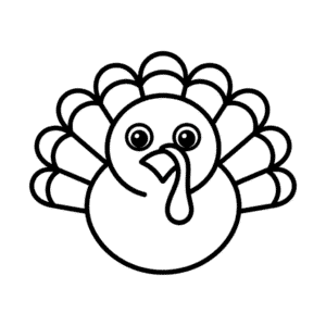 Dibujo Fácil de Cabeza de Pavo