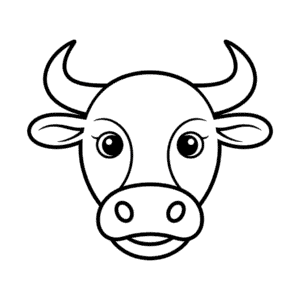 Dibujo Fácil de Cabeza de toro