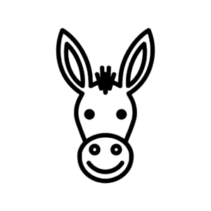 Dibujo Fácil de Cara de burro