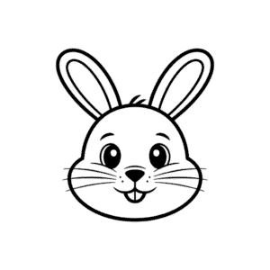 Dibujo Fácil de Cara de conejo