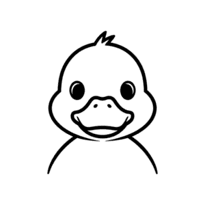 Dibujo Fácil de Cara de Pato