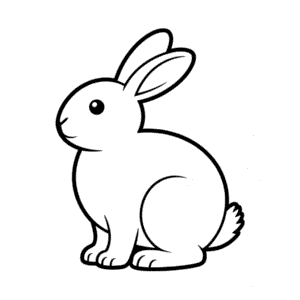 Dibujo Fácil de Conejo sencillo
