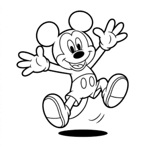 Dibujo Fácil de Dibujos Animados Mickey