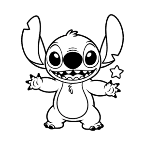 Dibujo Fácil de Disney Stitch