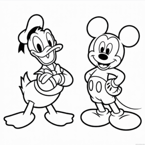 Dibujo Fácil de Donald Duck y Mickey