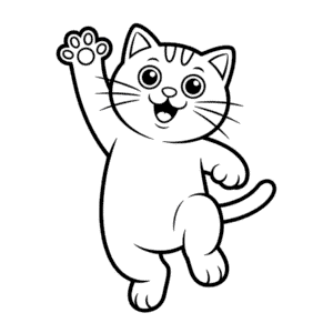 Dibujo Fácil de Gato Animado