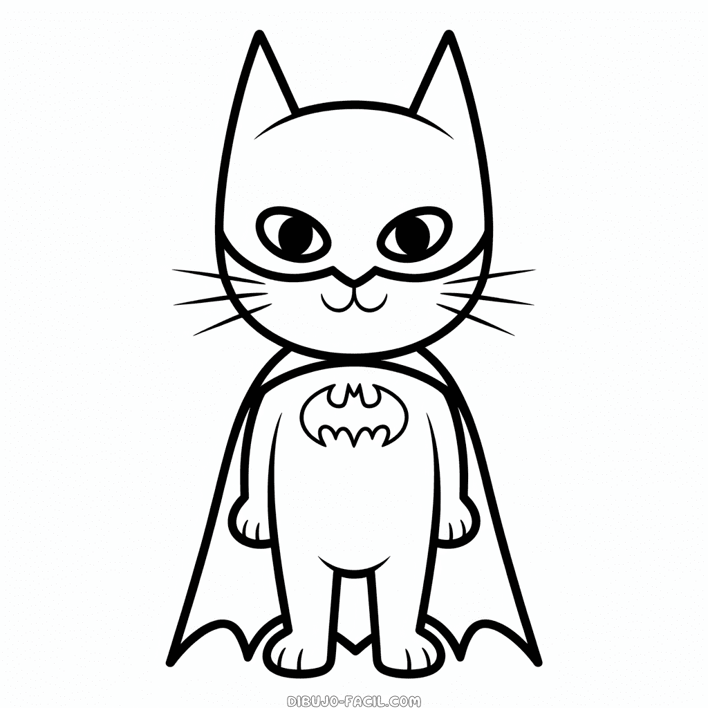 Dibujo Fácil de Gato Batman
