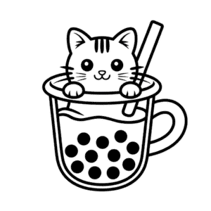 Dibujo Fácil de Gato en Boba