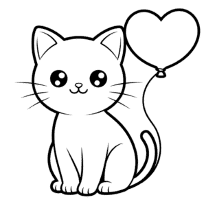 Dibujo Fácil de Gato Kawaii de Anime