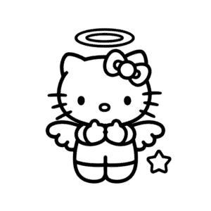 Dibujo Fácil de Hello Kitty Angel